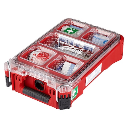 First Aid Kit and Housing, Polypropylene 79 Components, 25 People Served