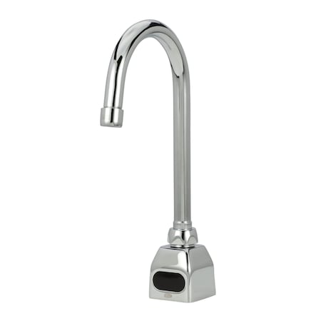 Sensor Single Hole Mount, 1 Hole Gooseneck Bathroom Faucet, Chrome plated