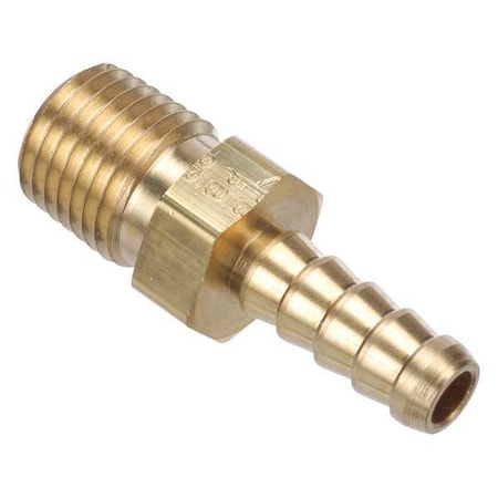 1/4" Hose Barb x MNPT 316 SS Barb Connector