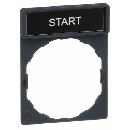 Legend Plate,Start,White/Black