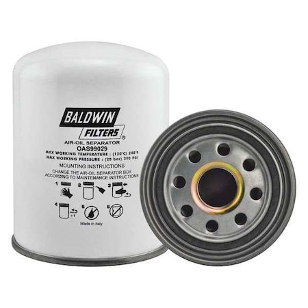 Oil/Air Separator,5-1/2 x 7-3/32 in.