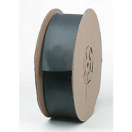 Heat Shrink Tube, Thin Wall, 2:1 I.D. Shrink Ratio, 3 in I.D. Before Shrinking, Black, 50 ft