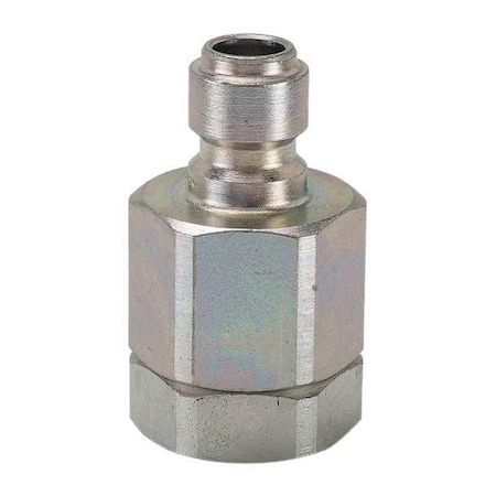Hydraulic Quick Connect Hose Coupling, Steel Body, Ball Lock, 3/8"-18 Thread Size, EA Series