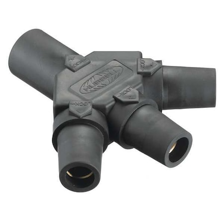 Triple Connector,Blk,Ser 16,Taper Nose