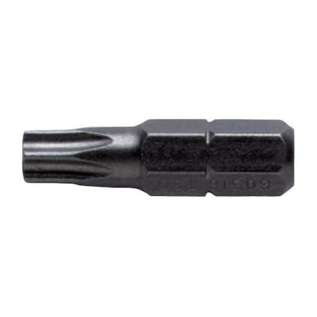 Torsion Bit, SAE, 1/4", Hex, T7, 1", S2 Steel