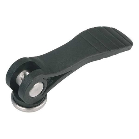 Cam Lever, Plastic Handle, Black, Size: 2, D=5/16-18, A=100, B=33, Comp: Stainless Steel