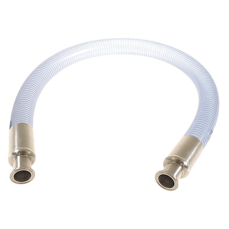 Food Grade Hose,1-1/2" ID x 36",Clear