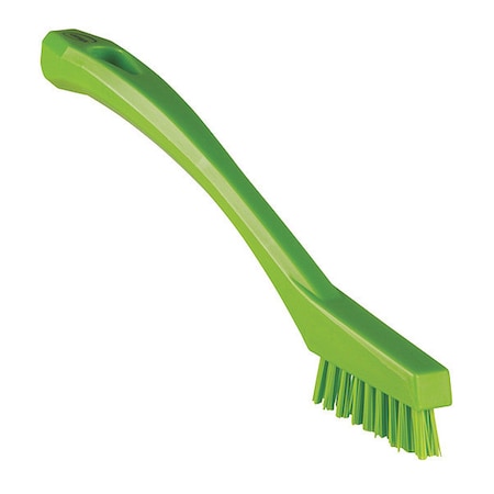 1/2 in W Detail Brush, Stiff, 5 1/2 in L Handle, 2 in L Brush, Green, Plastic, 8 in L Overall