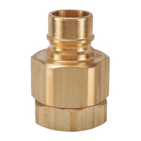 Hydraulic Quick Connect Hose Coupling, Brass Body, Ball Lock, 3/4"-14 Thread Size, H Series