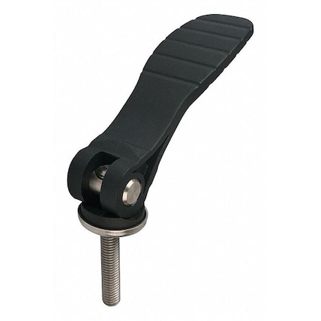 Cam Lever Adjustable, Black Plastic, Steel Components, Size: 1 1/4-20X20, A=71,5, B=22
