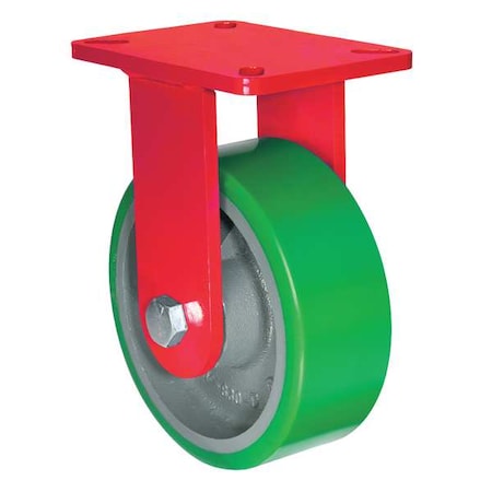 Plte Caster,Rgd,Poly,6 in.,1200 lb.