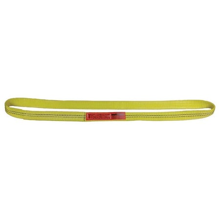 Web Sling, Type 5, 4 ft L, 2 in W, Nylon, Yellow