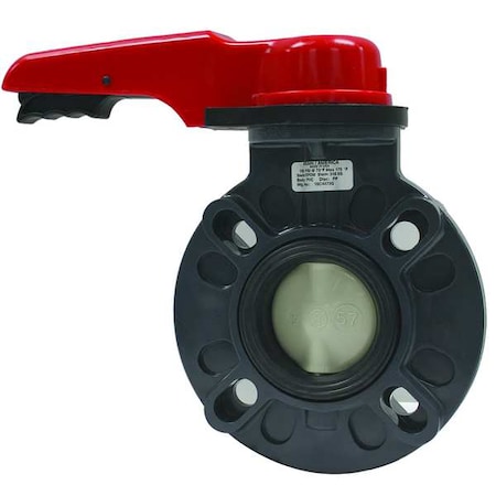 Butterfly Valve,6" Pipe Size,PVC
