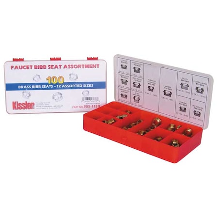 Bibb Seat Kit, 1" x 6" x 3", Brass