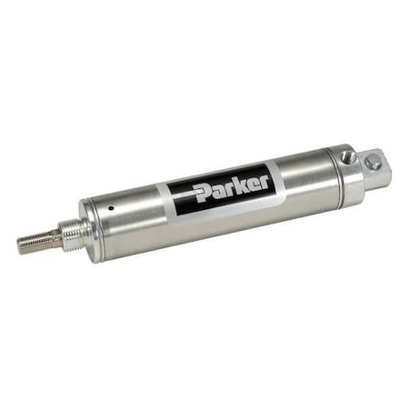 Air Cylinder, 1 3/4 in Bore, 2 in Stroke, Round Body Single Acting, Stainless Steel .
