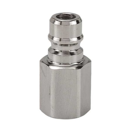 Hydraulic Quick Connect Hose Coupling, 316 Stainless Steel Body, Ball Lock, 3/4"-14 Thread Size