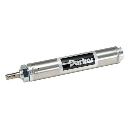 Air Cylinder, 5/16 in Bore, 3 in Stroke, Round Body Single Acting, Stainless Steel .