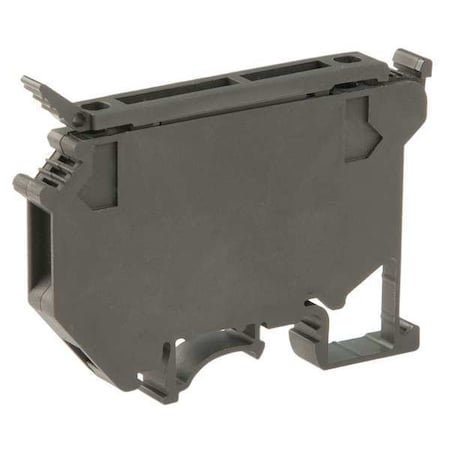 Terminal Block, Fused Disconnect, 1 Pole, 12 A, 600 V AC, 10 AWG, Screw Termination, Black