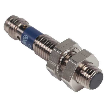 Cylindrical, Inductive Proximity Sensor, 8 mm Dia., Stainless Steel, M8, 3 Wires, Shielded