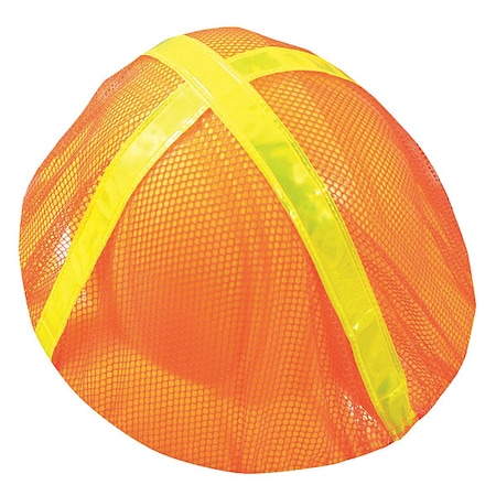 Full Brim Hard Hat Cover, For Use With Hard Hats Orange