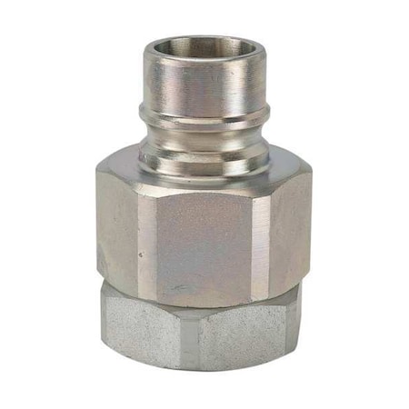 Hydraulic Quick Connect Hose Coupling, Steel Body, Ball Lock, 3/4"-14 Thread Size, H Series