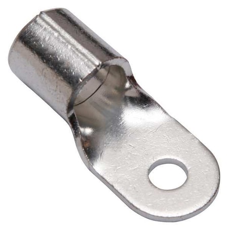 One-Hole Compression Lug, 1/0 AWG Max, 3/8 in Stud, Long Barrel, Copper, None