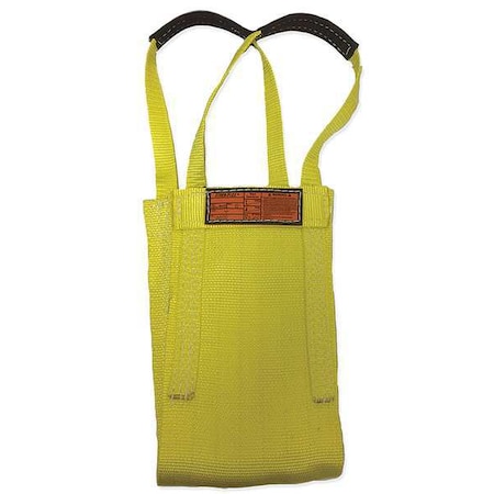 Synthetic Web Sling, Type 9, 6 ft L, 24 in W, Nylon, Yellow