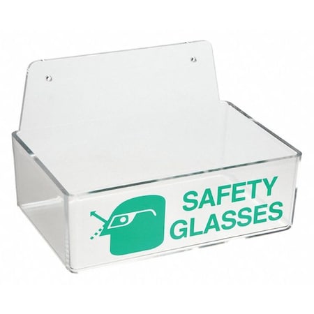 Safety Glasses Holder, 3 in H x, 9 in W, Plastic