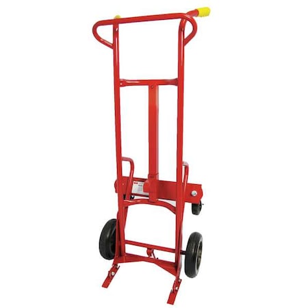 Drum Truck,55 Gal,Steel,Red,Height 59 In