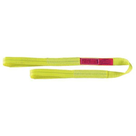 Web Sling, Type 3, 15 ft L, 2 in W, Polyester, Yellow