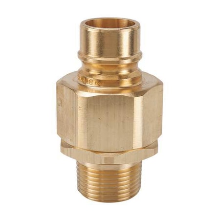 Hydraulic Quick Connect Hose Coupling, Brass Body, Sleeve Lock, 3/8"-18 Thread Size, H Series