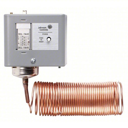 Line Voltage Mechanical Thermostat,Heat or Cool,15 to 55F,Screwdriver,120 to 600V AC,Close on Rise