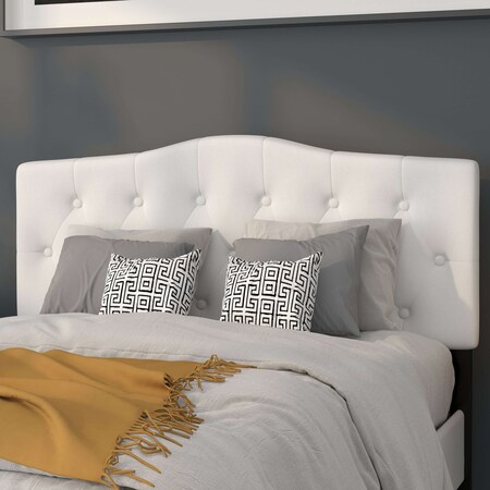 Full Cambridge, Headboard, White Fabric