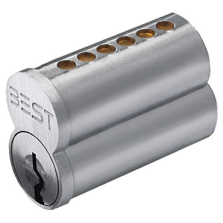 Interchangeable Core, Satin Chromium Plated, Keyway Type G