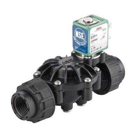 Solenoid Valve, 2-Way, 2-Position, Normally Closed, 3/4 in Pipe Size, 24V DC, Pilot Operated
