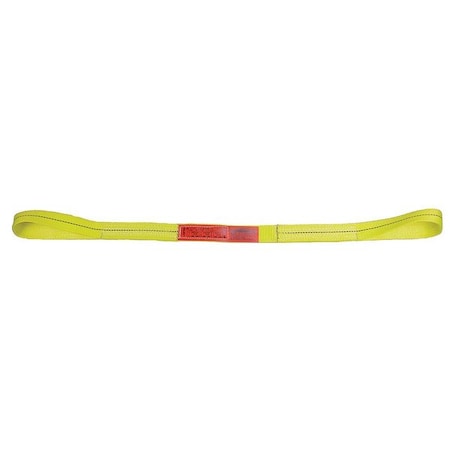 Web Sling, Type 3, 3 ft L, 1 in W, Nylon, Yellow