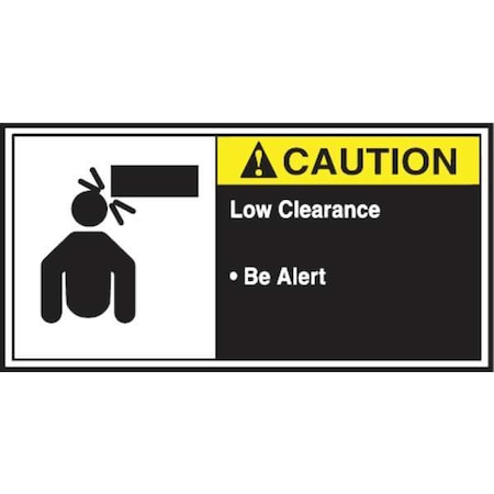 Label, CEMA, 2-1/2x5, Caution Low, PK5
