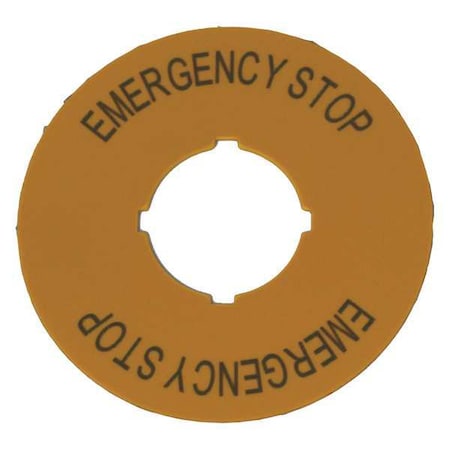 Legend Plate,Round,Yellow