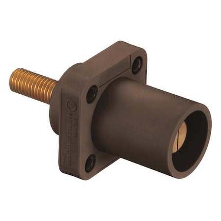 Receptacle,4 to 4/0,Male,Brwn,Taper