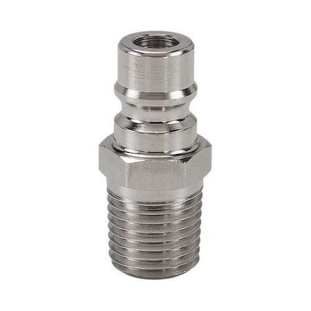 Hydraulic Quick Connect Hose Coupling, 316 Stainless Steel Body, Ball Lock, 3/8"-18 Thread Size