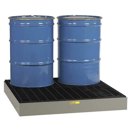 Spill Deck, 66 gal Spill Capacity, 4 Drums, 6,000 lb Load Capacity, Steel