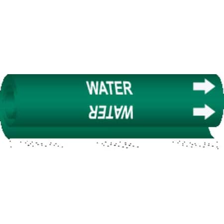 Pipe Marker,Water,Green,1/2 to 1-3/8 In