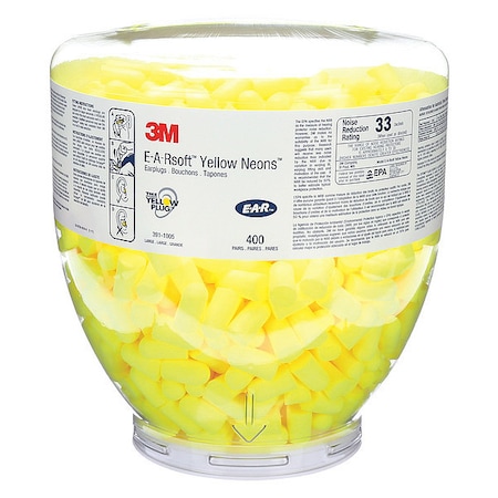 Uncorded Ear Plugs, 33dB Rated, Disposable Tapered Shape, PK 400