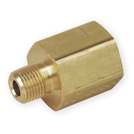 Adapter Brass Pipe Fitting, 1/4 in Female NPT X 1/4 in Male NPT