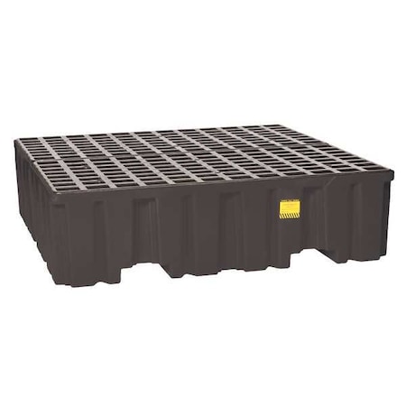 Spill Pallet, 132 gal Spill Capacity, 4 Drums, 8,000 lb Load Capacity, Polyethylene