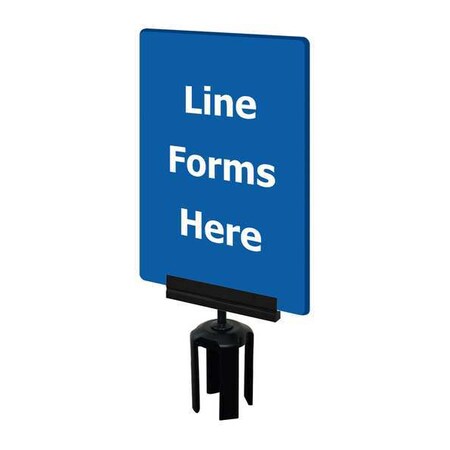 Acrylic Sign,Blue,Line Forms Here