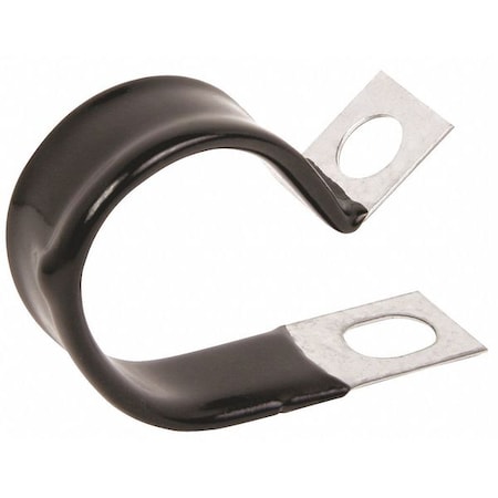 Cable Clamp, Steel, 1 in Bundle Dia., Gray, 10 PK