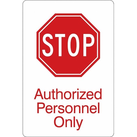 Facility Sign, 9 in Height, 6 in Width, Acrylic, Vertical Rectangle, English