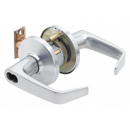Door Lever Lockset,4-7/8" Strike Dim