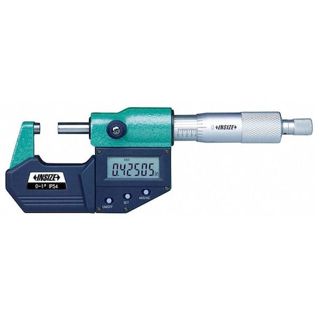 Electronic Outside Micrometer,0 to 1" Range,0.0005"
